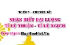 Cách nhận biết tỉ lệ thuận tỉ lệ nghịch, ví dụ minh họa Toán 7 (cực hay)